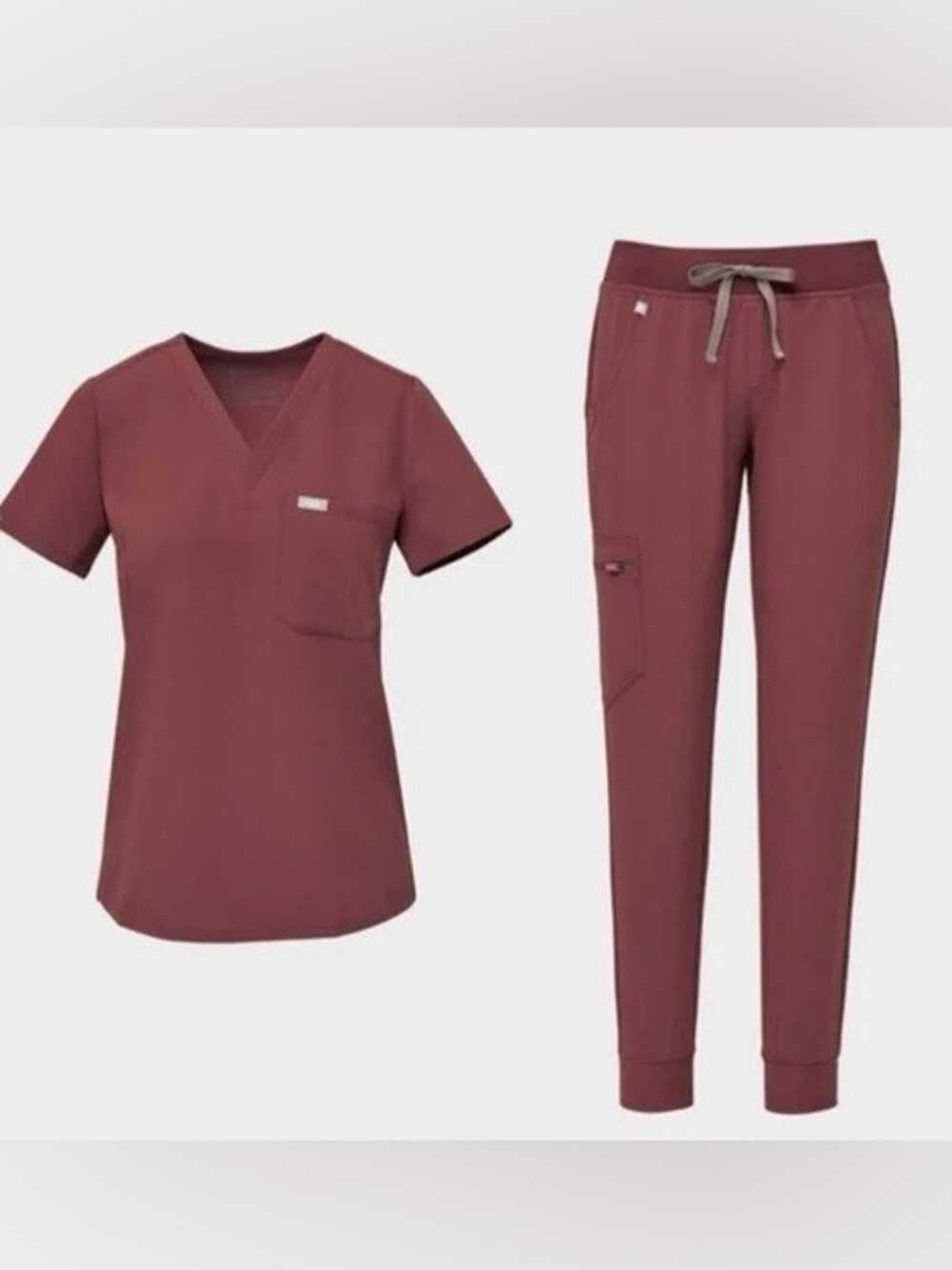 Figs Dark Cherry Scrub Set